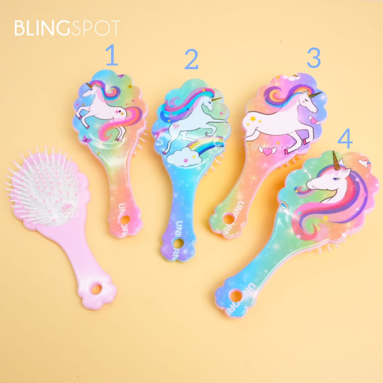 Rainbow Hair Unicorn  - Hair Brush