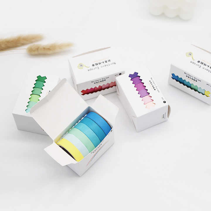 Vibrant Color Shades - Washi Tape Set Of 6