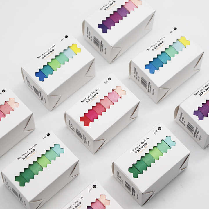 Vibrant Color Shades - Washi Tape Set Of 6