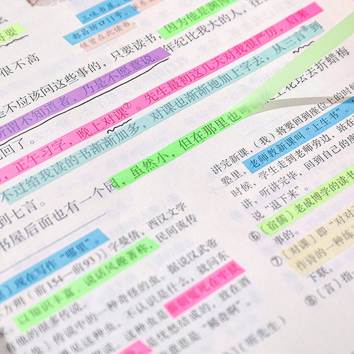 High Lighter Notes Rainbow Long Translucent Highlighter - Sticky Notes β BLINGSPOT