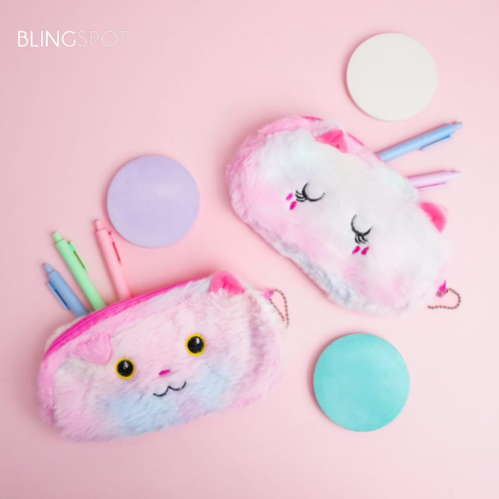 Cute Cat Plush Pouch - Style 1