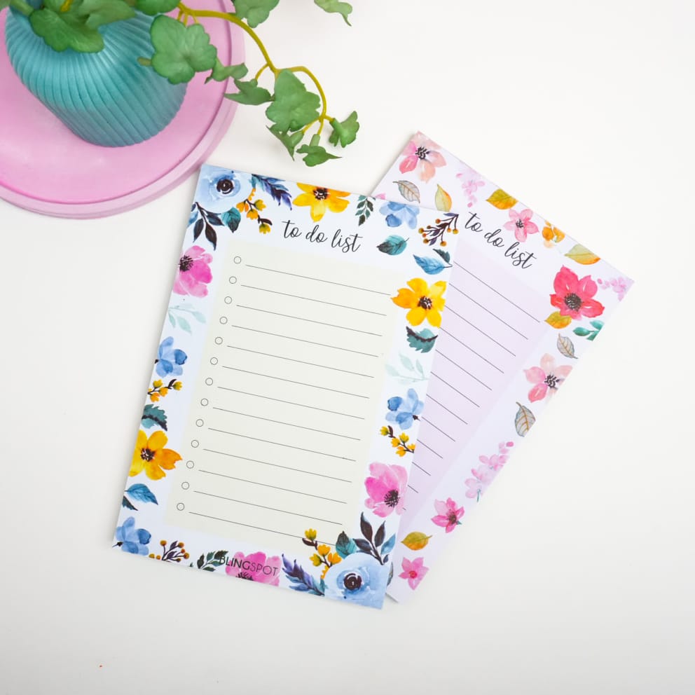 Floral To Do List Notepad - Style 1