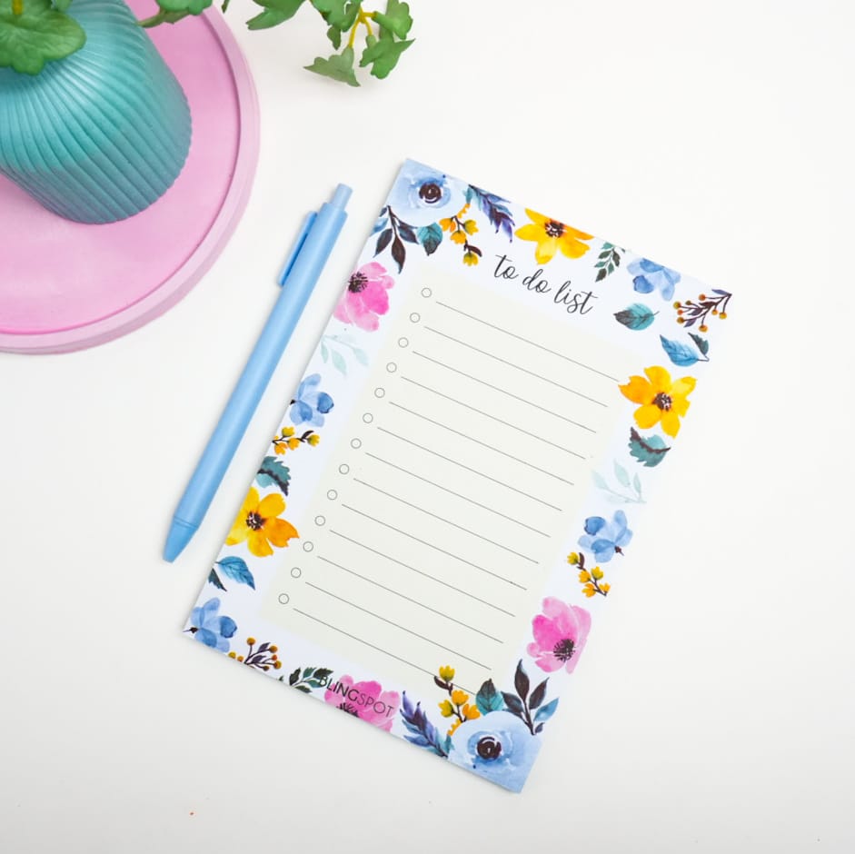 Floral To Do List Notepad - Style 2