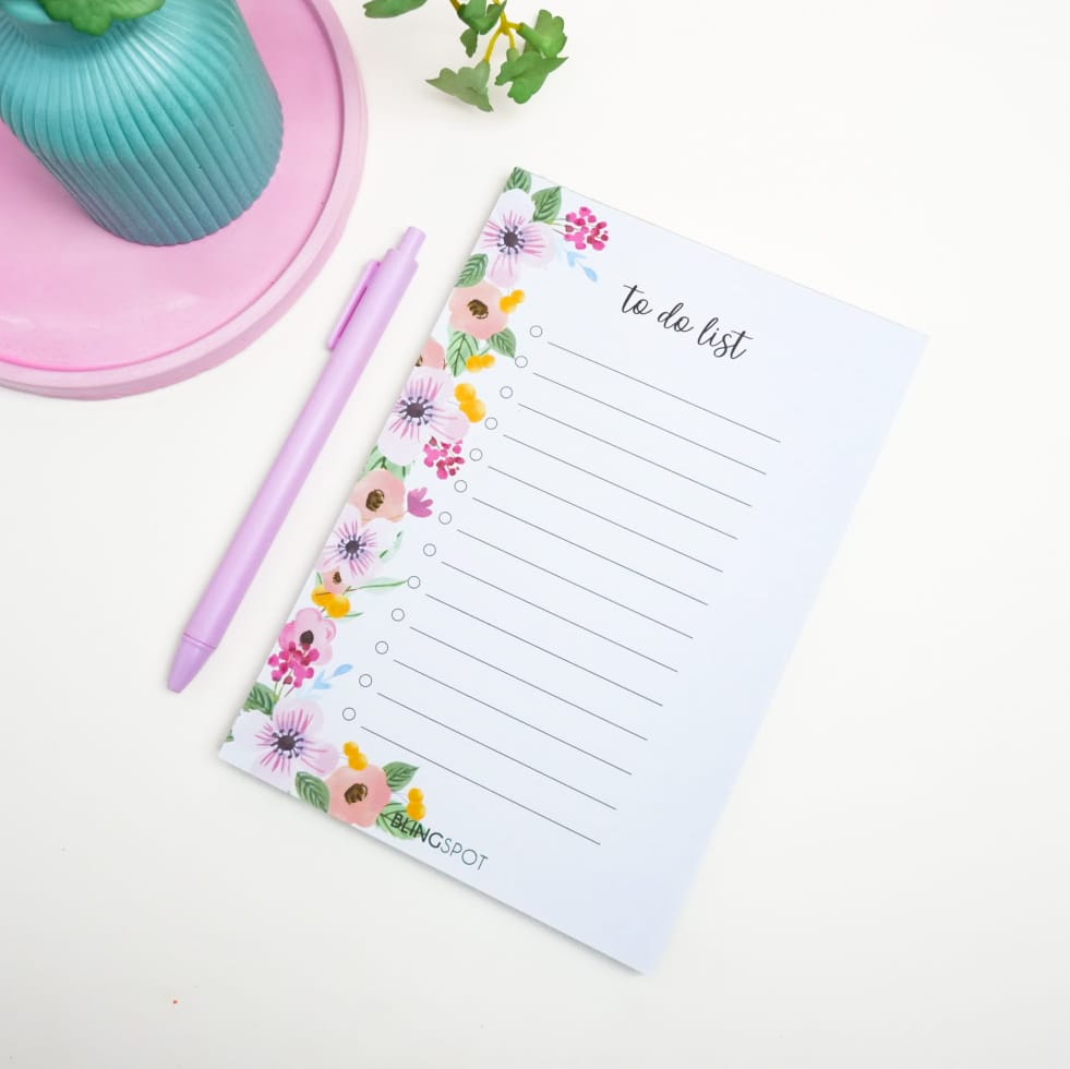 Floral To Do List Notepad - Style 1