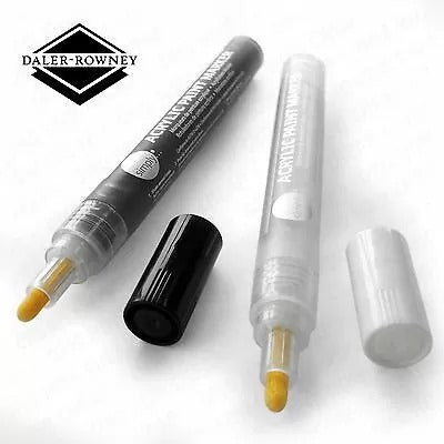 Daler Rowney - Simply Acrylic marker Black & White set of 2 pcs