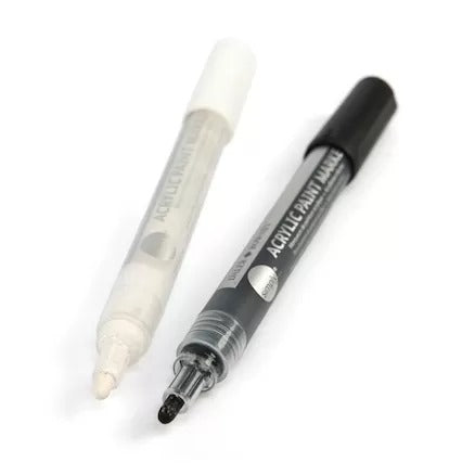 Daler Rowney - Simply Acrylic marker Black &amp; White set of 2 pcs