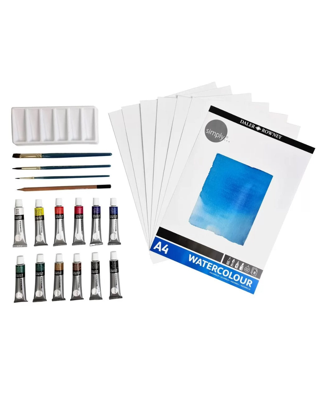 Daler-Rowney Simply Watercolor Painting Set Of 25