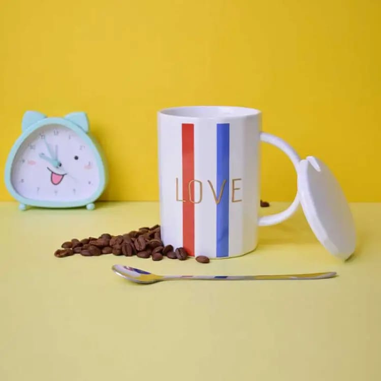 Foiled Love White - Ceramic Mug Set