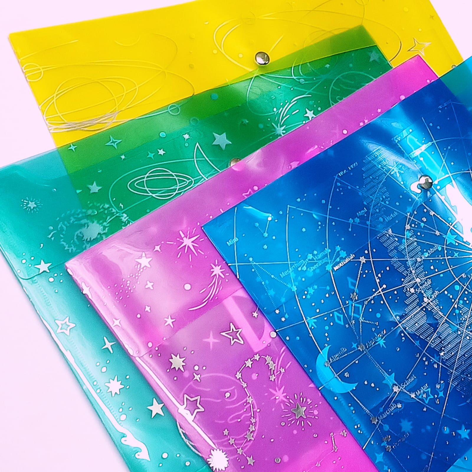 Galaxy Zodiac Document Folder Large Pouch