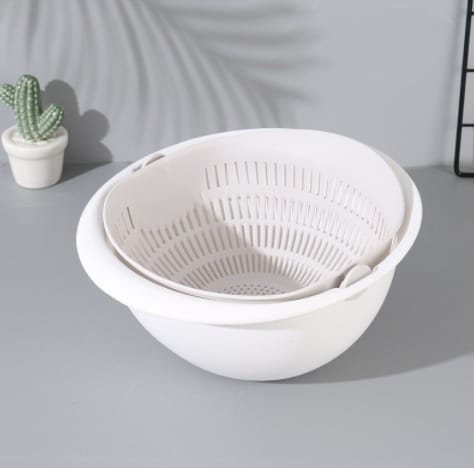 Double Layer Grey Colander