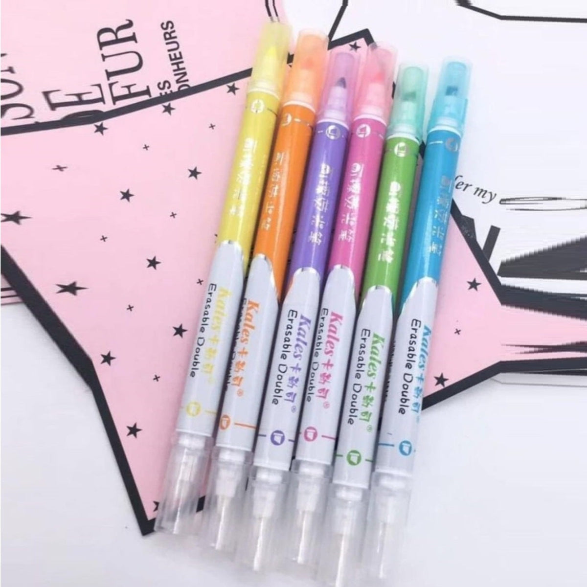 Erasable Highlighter Double Sided - Set Of 6