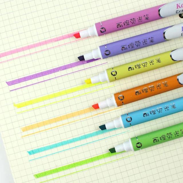 Erasable Highlighter Double Sided - Set Of 6