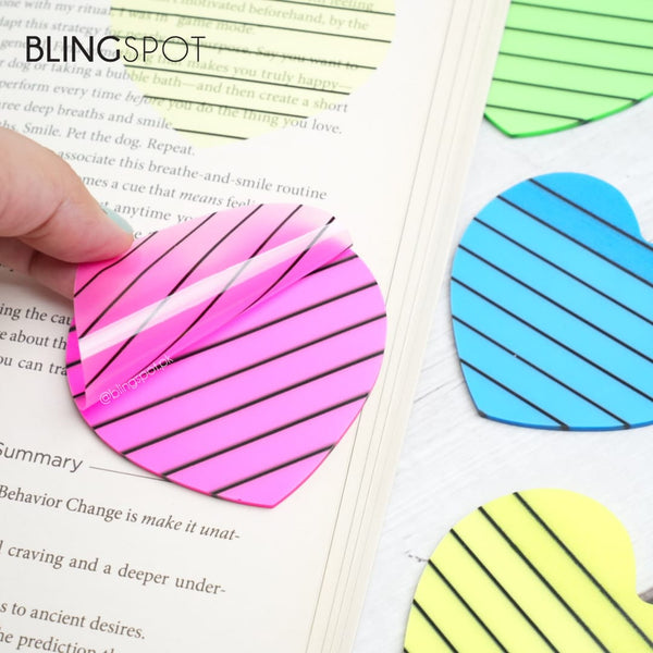 Heart Lined Translucent - Transparent Sticky Note