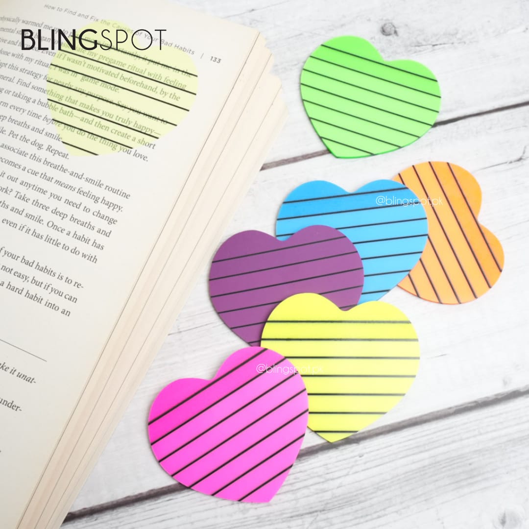 Heart Lined Translucent - Transparent Sticky Note