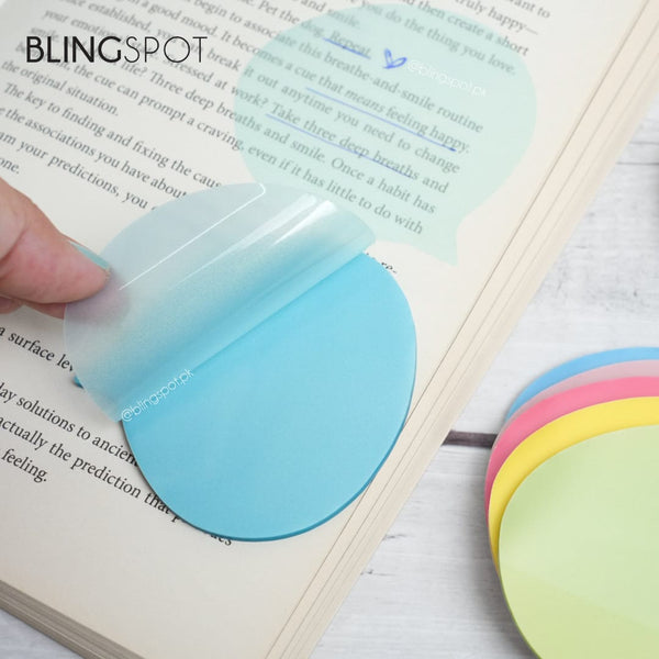 Text Bubble Colored Translucent - Transparent Sticky Note