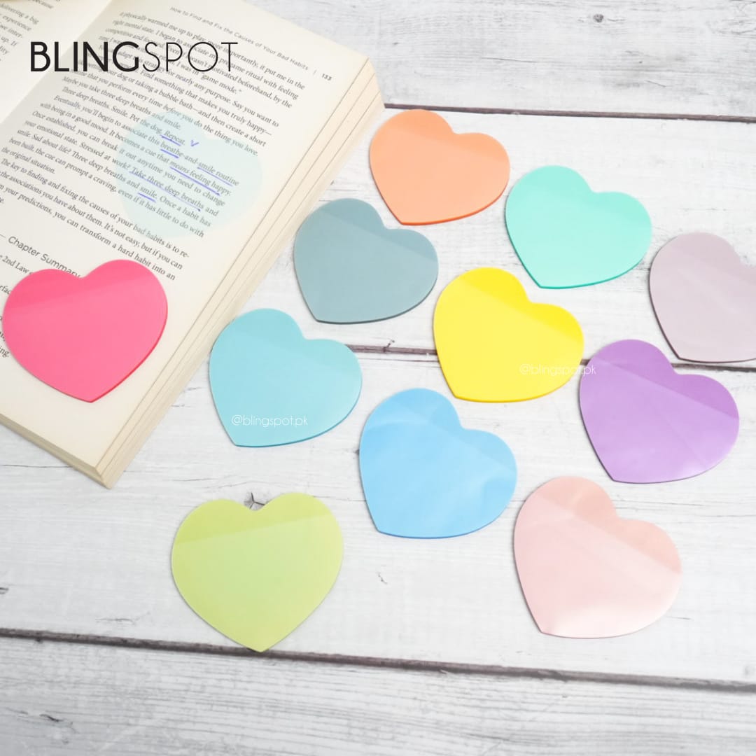 Heart Colored Translucent - Transparent Sticky Note