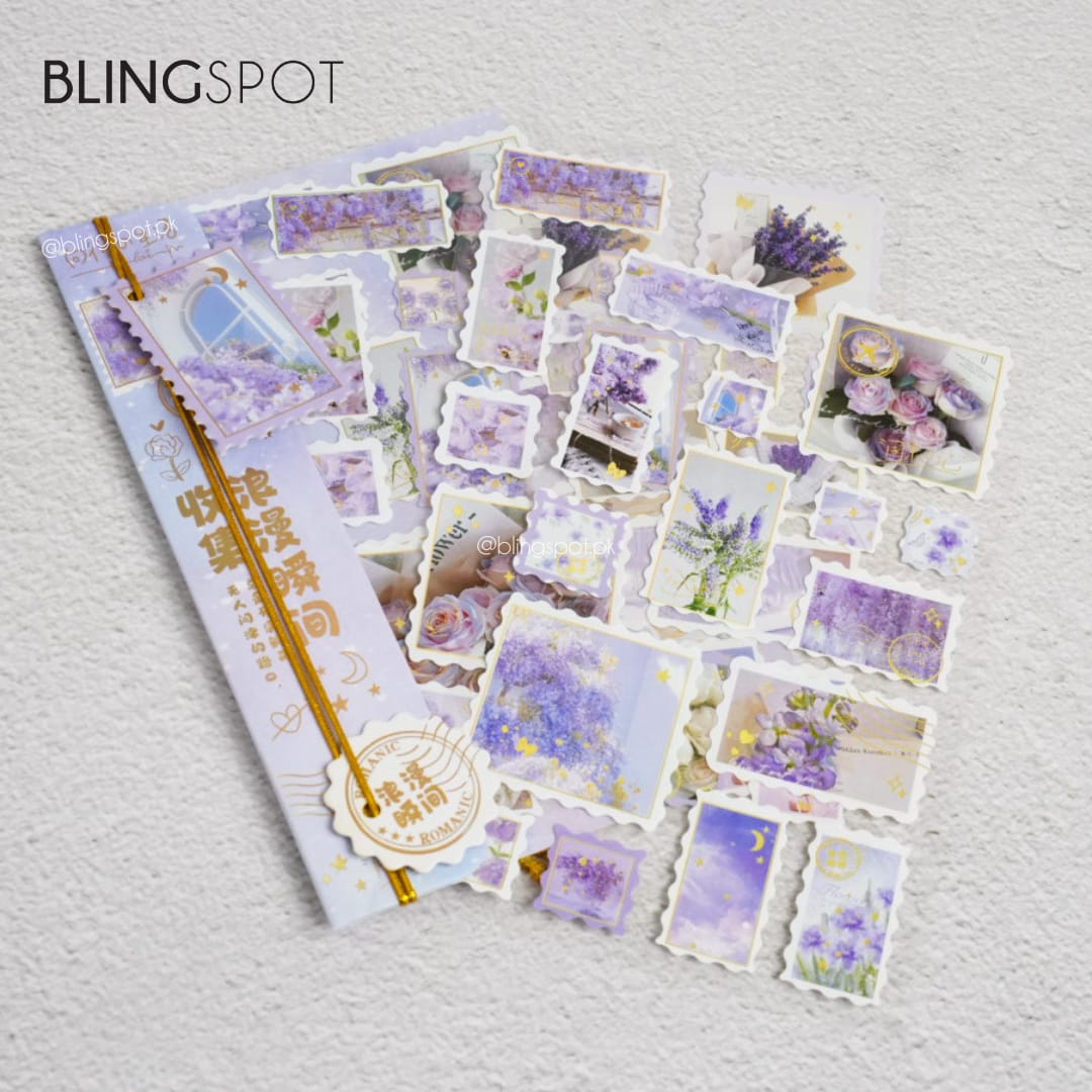 Natural Floral  Foiled Stamp  - Sticker