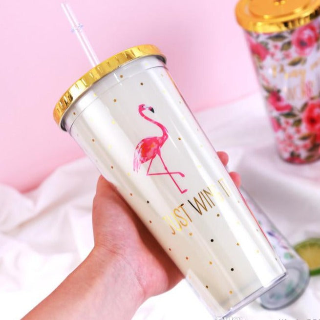 Just Wing It Flamingo Sipper - Clearance Sale