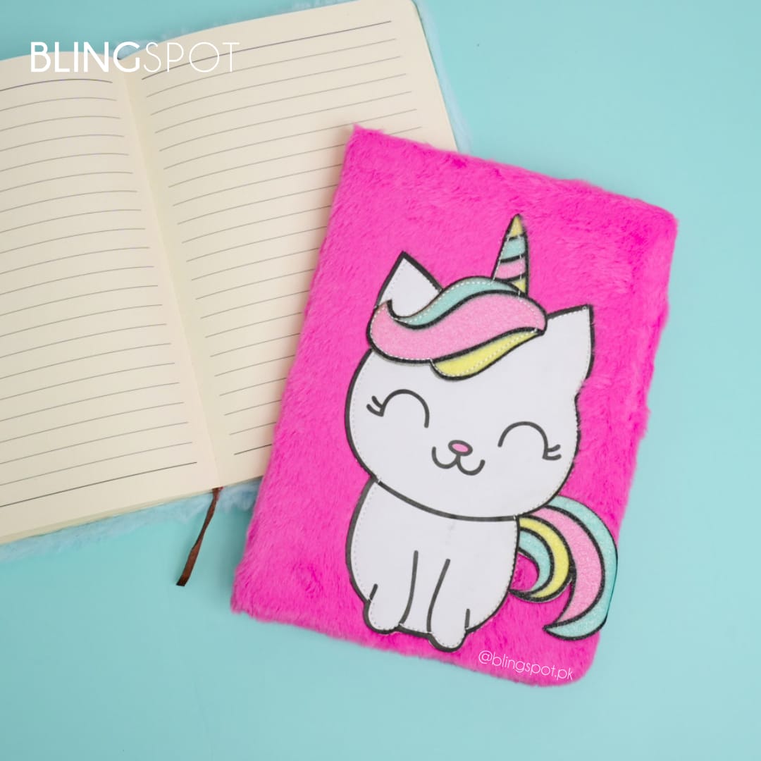 Rainbow Unicorn Cat - Fluffy Journal