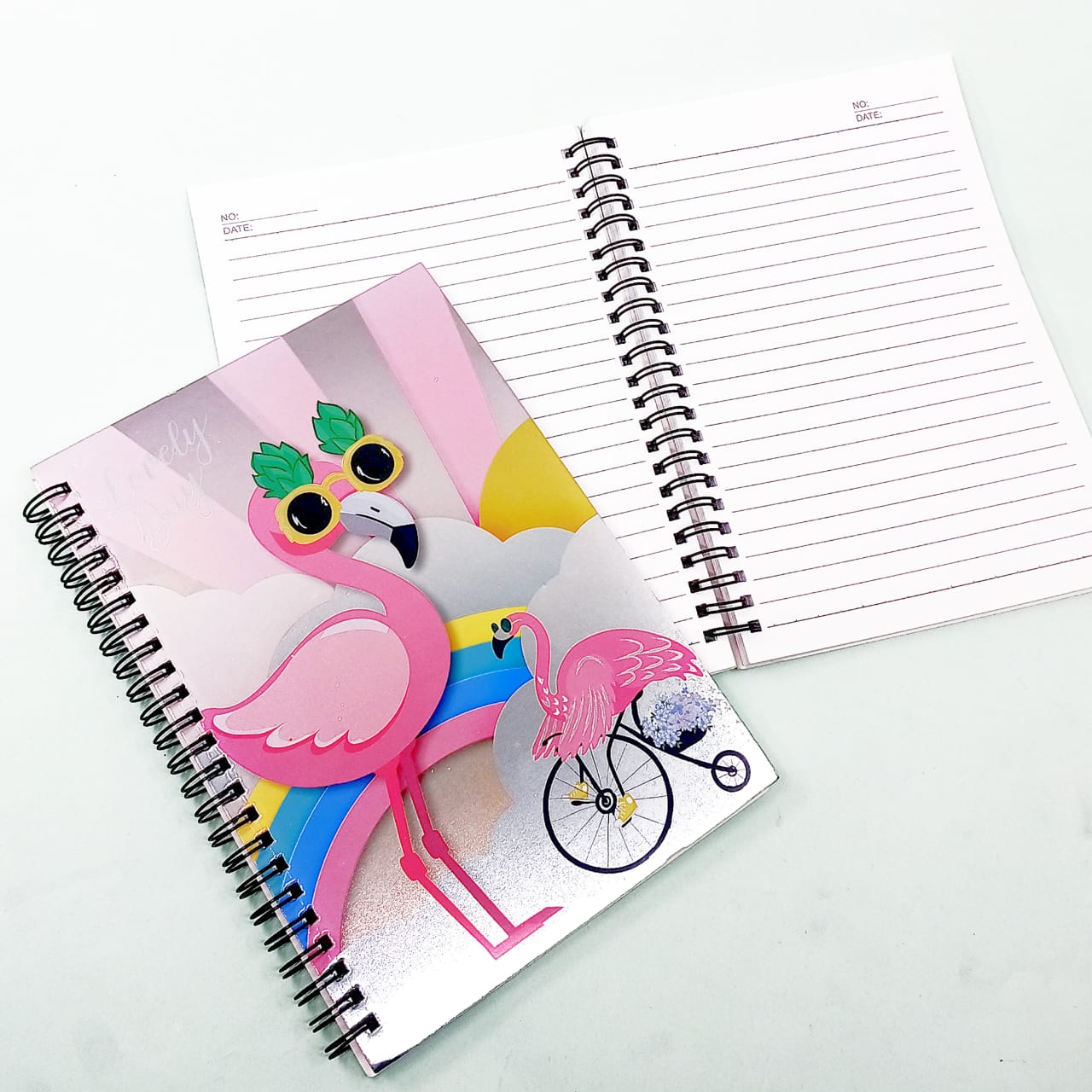 Flamingo Shiny Spiral - Journal