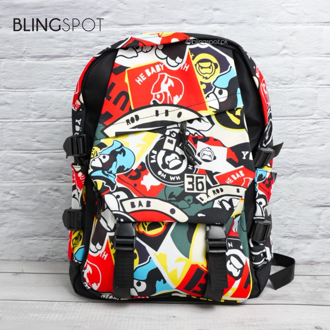 Mixed Design Backpack - Style 1