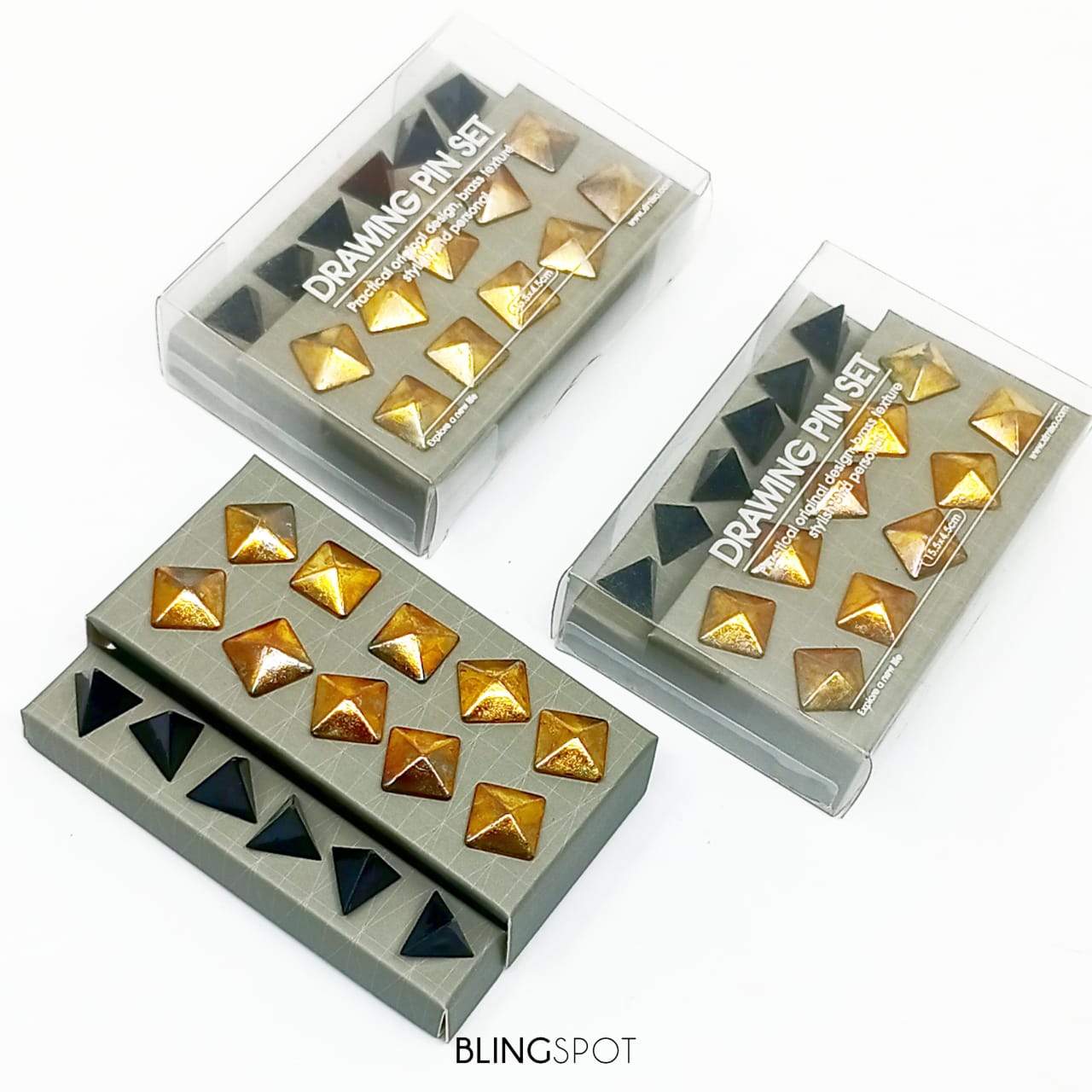 Vintage Elegant Foiled - Push Pins Set of 16