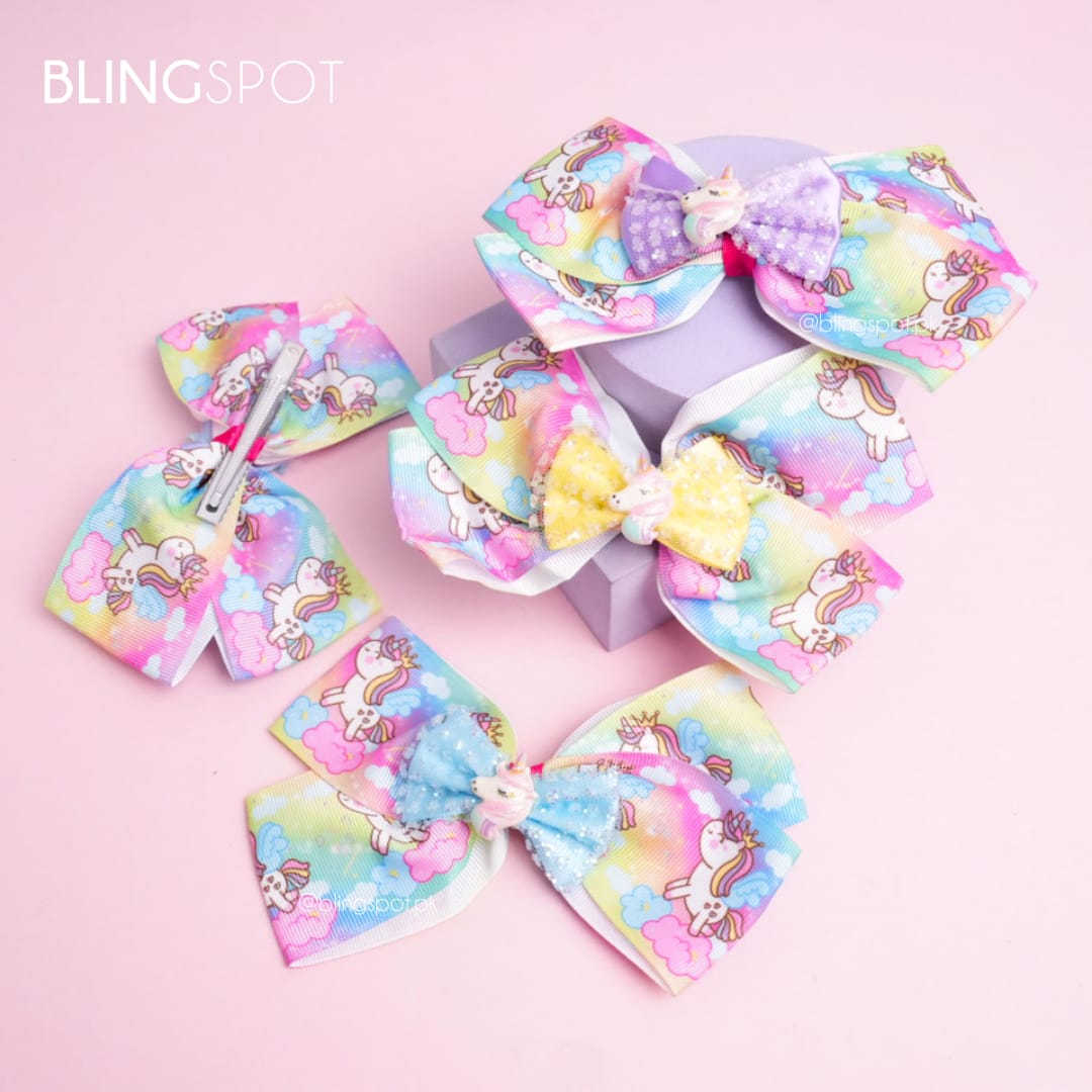 Bow Unicorn Hair Clip - Style 1