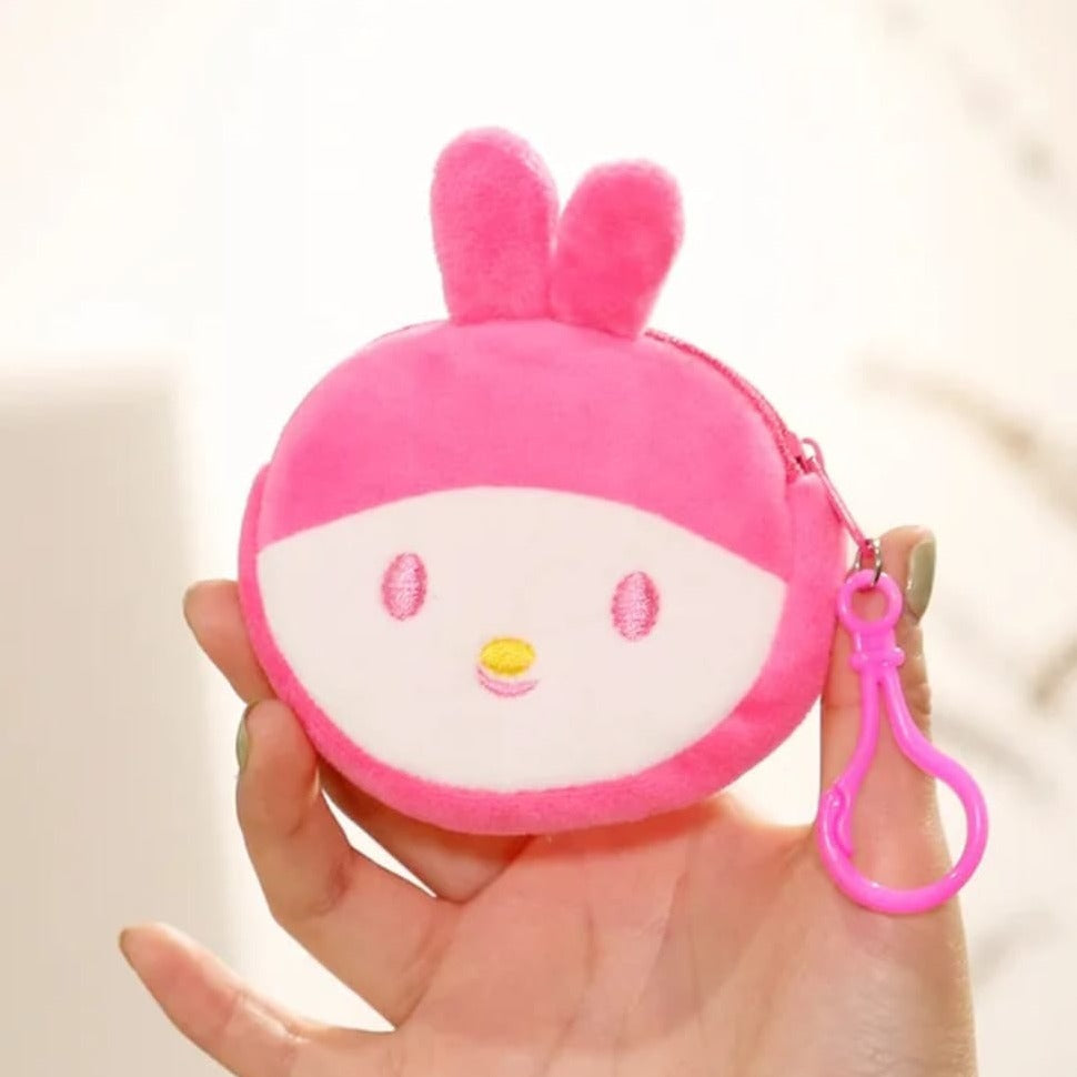 Bunny Face  Mini Plush Pouch