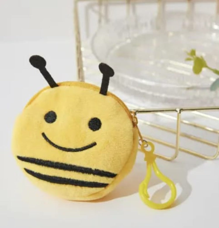 Honey Bee Mini Plush Pouch