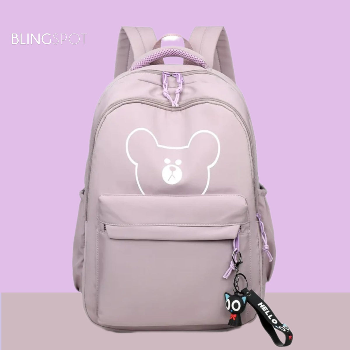 Bear Face Purple - Backpack