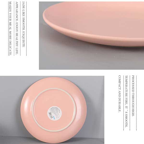 Pinkish Orange - Plate ( 8 Inch )