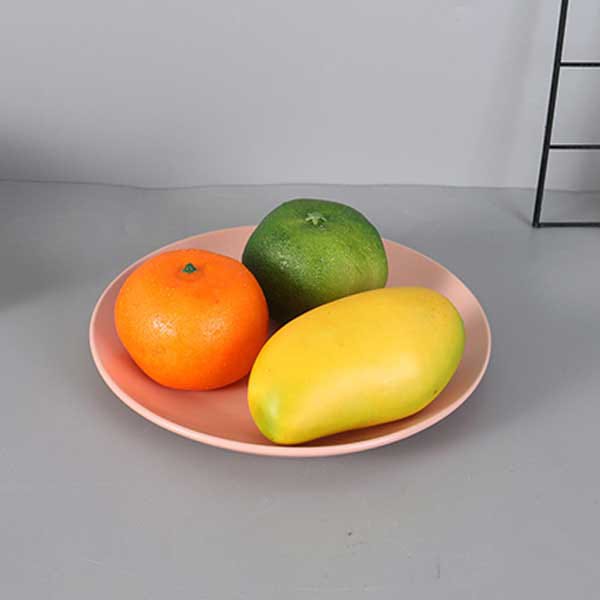 Pinkish Orange - Plate ( 8 Inch )