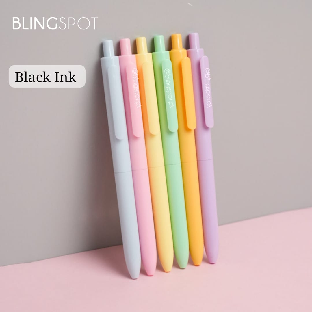 Macaron Color - Press Gel Pen Set Of 6