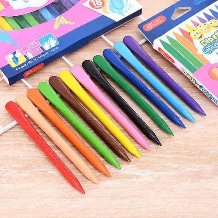 Dust Free Plastic Crayons Set Of 12