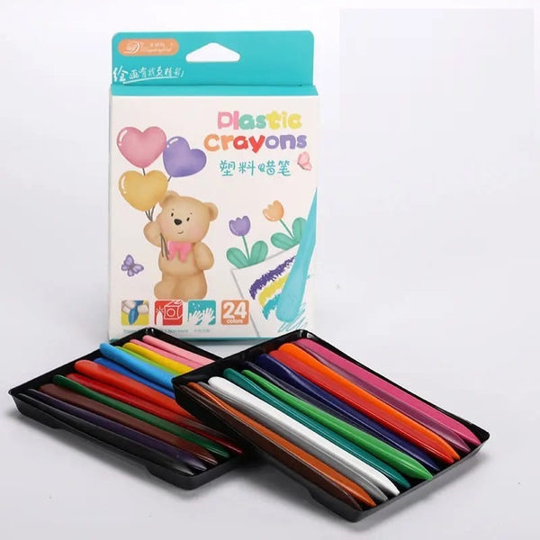 Plastic Crayons Set Of 24