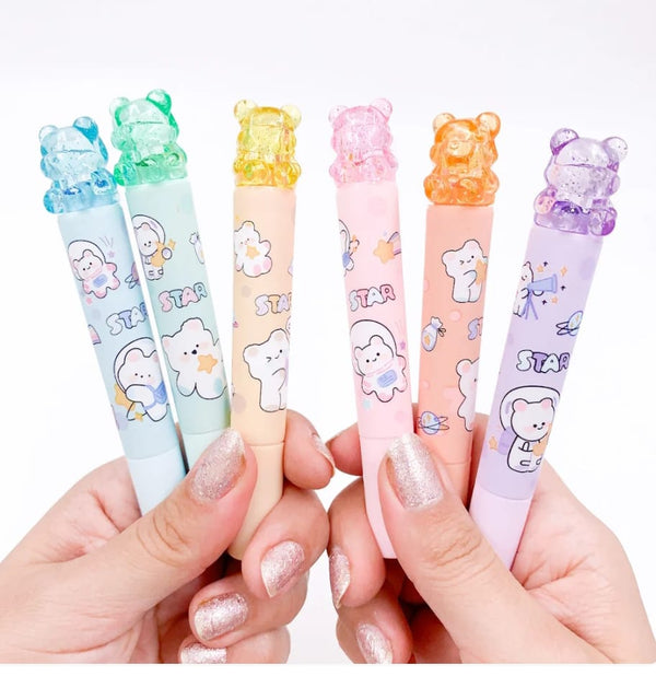 Star Bear Stamp & Highlighter Set Of 6 ( 2 in 1 )