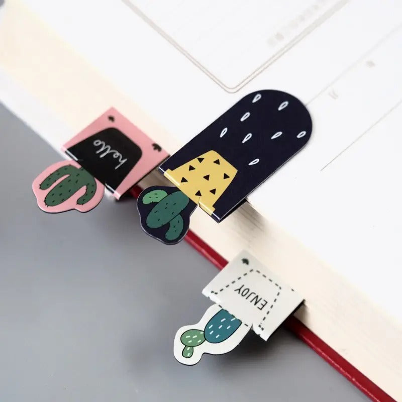 Hello Cactus Magnetic - Bookmark Set Of 3