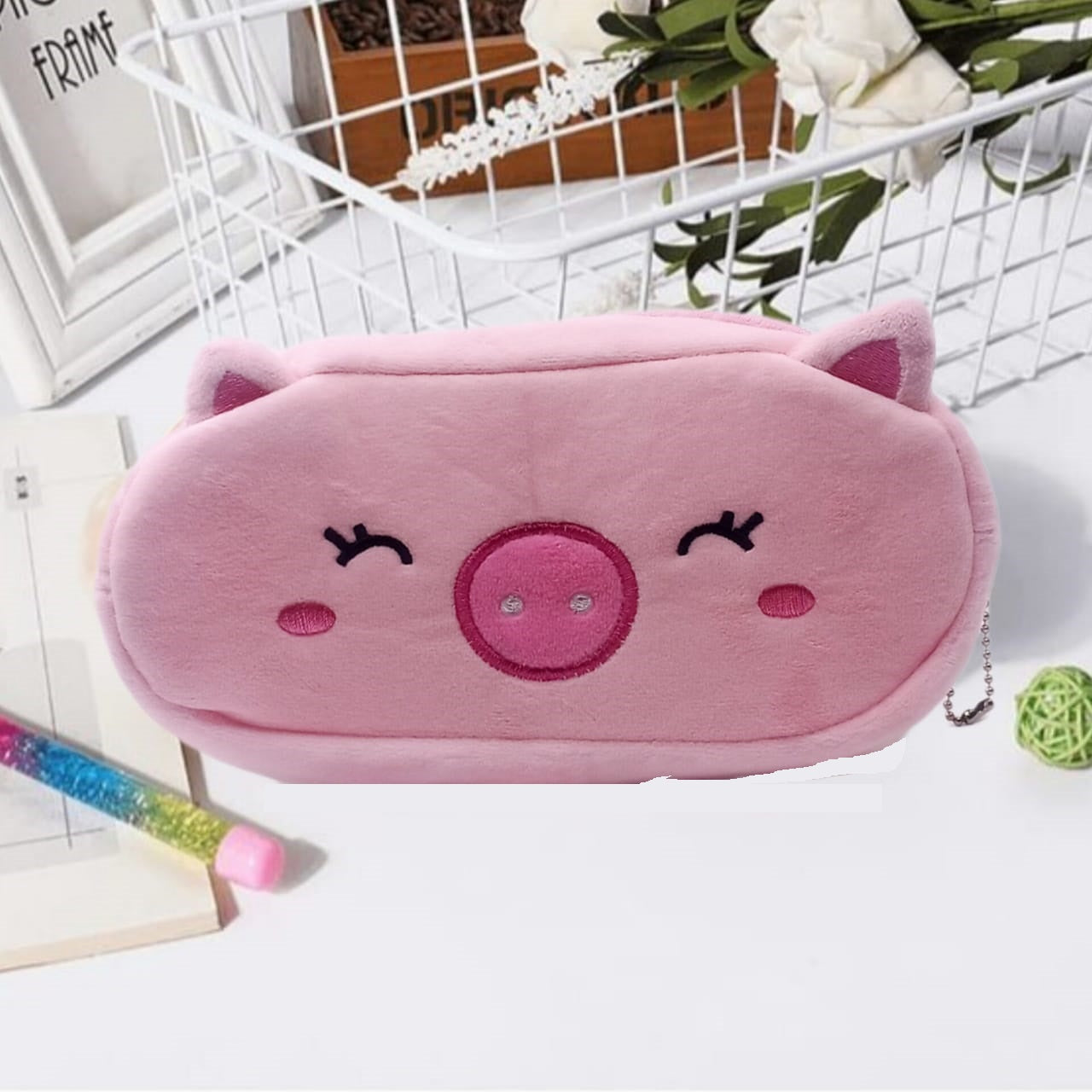 Animal Pink Plush - Pouch