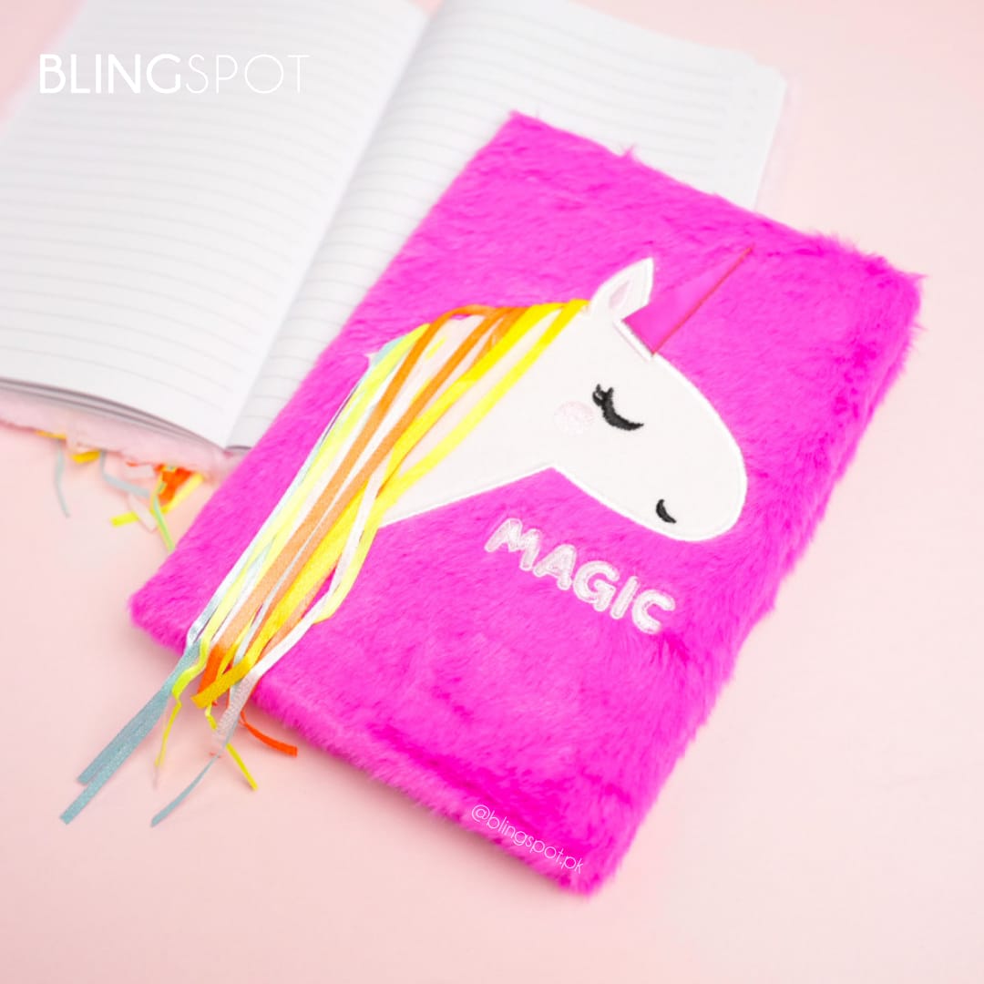Unicorn Magic Hot Pink  - Fluffy Journal