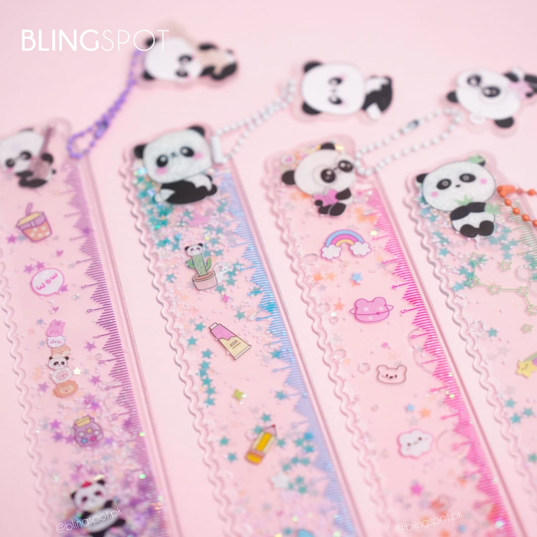 Panda Glitter Water - Ruler