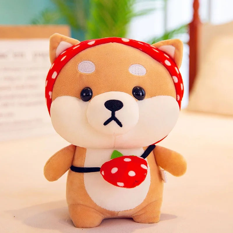 Strawberry Fox  Plushie Soft Toy