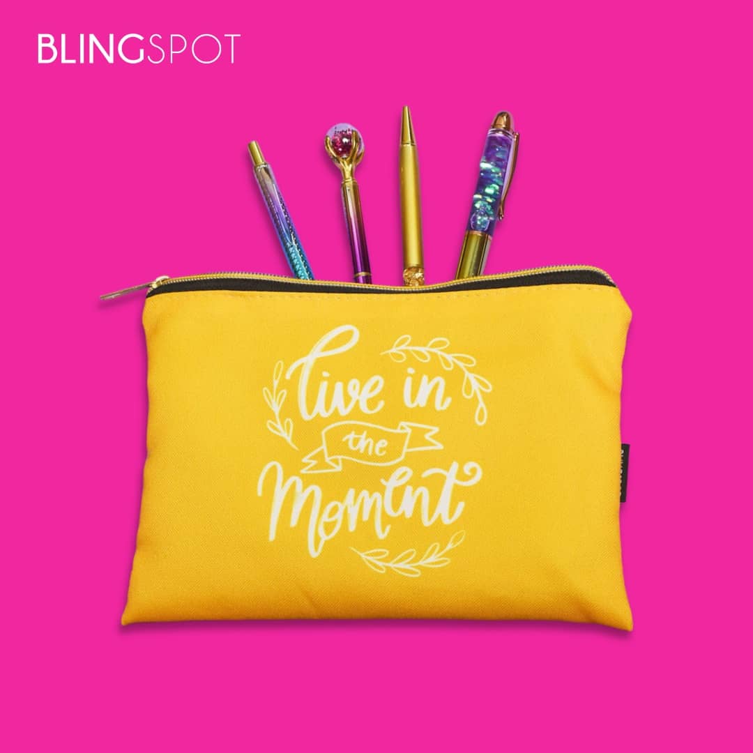 Quotes Series Zipper Pouch - Live In The Moment