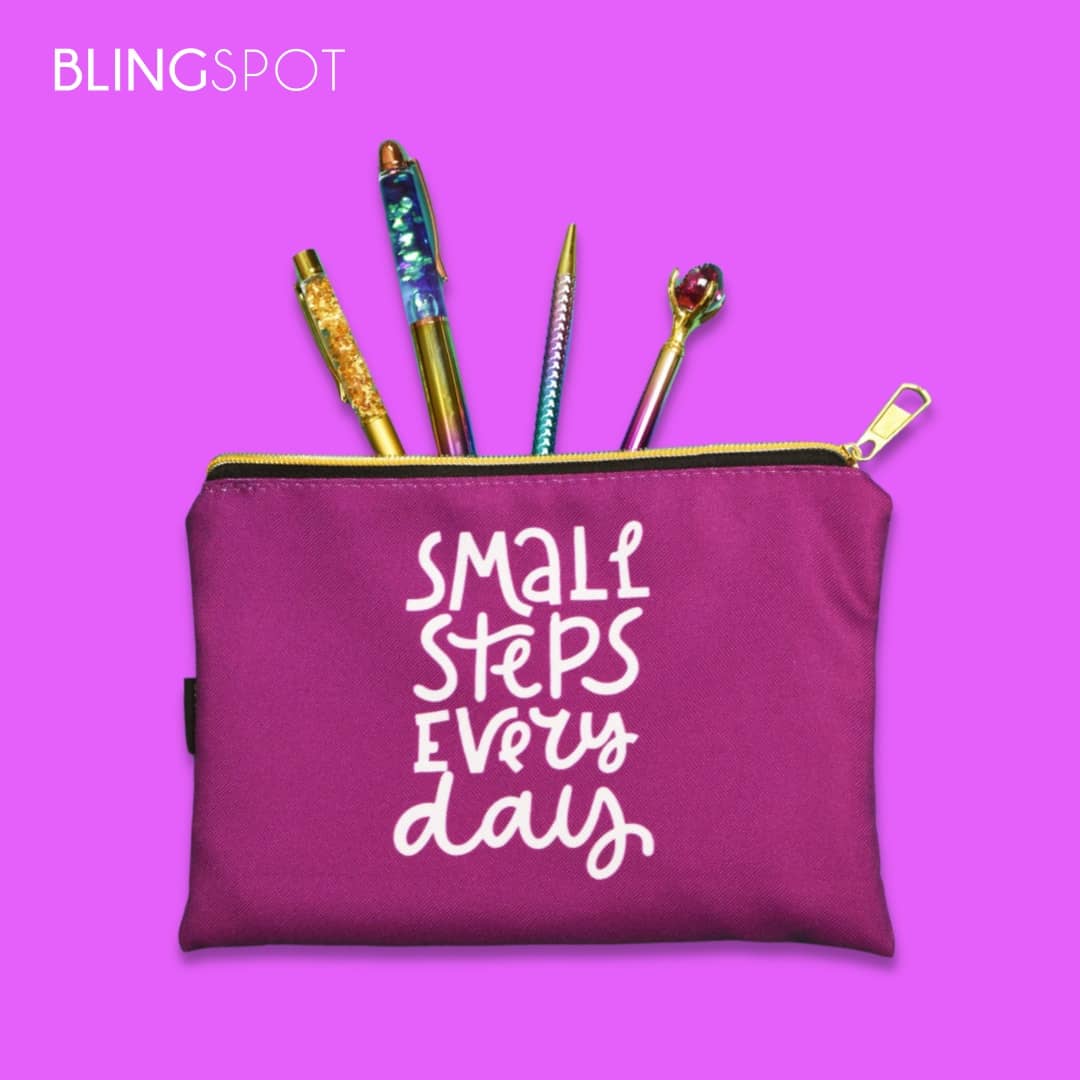 Quotes Series Zipper Pouch - Small Steps Every Day