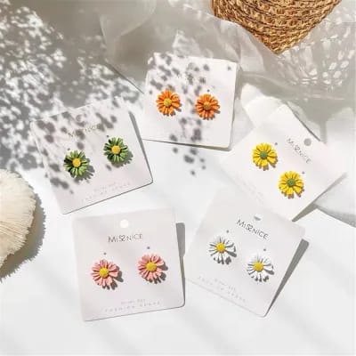 Chunky Daisy Flowers - Earring