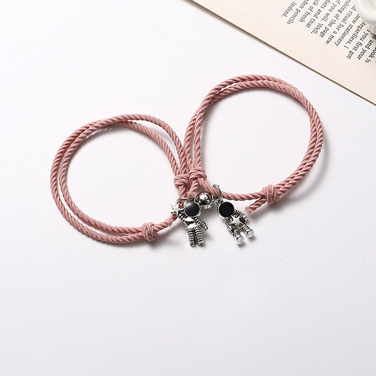 Astronaut Space Man Pink - Bracelet Set Of 2