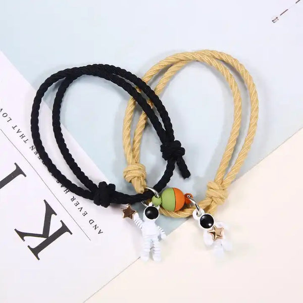 Astronaut Star Black & Yellow - Bracelet Set Of 2