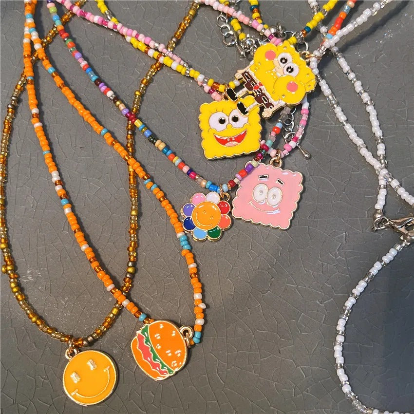 Spongebob  Multi Beads - Necklace