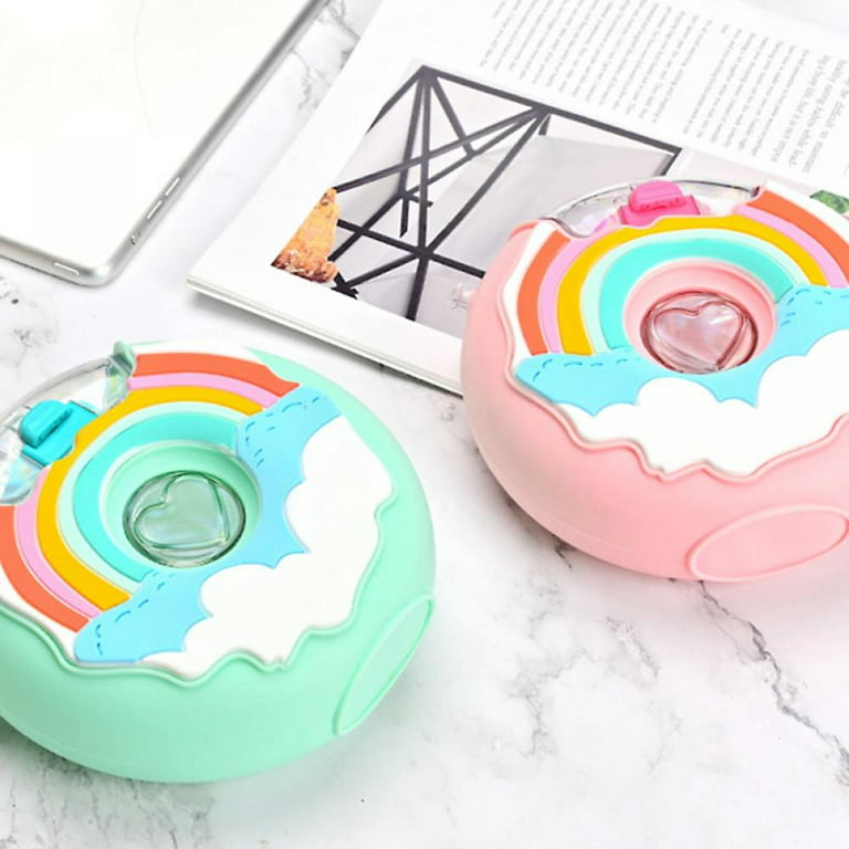 Rainbow Donut Teal  - Water Bottle