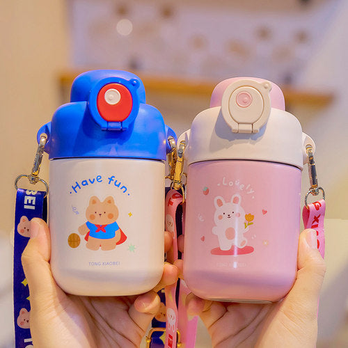 Cute Bear Stainless Portable Cup Water Bottle The Blingspot Studio