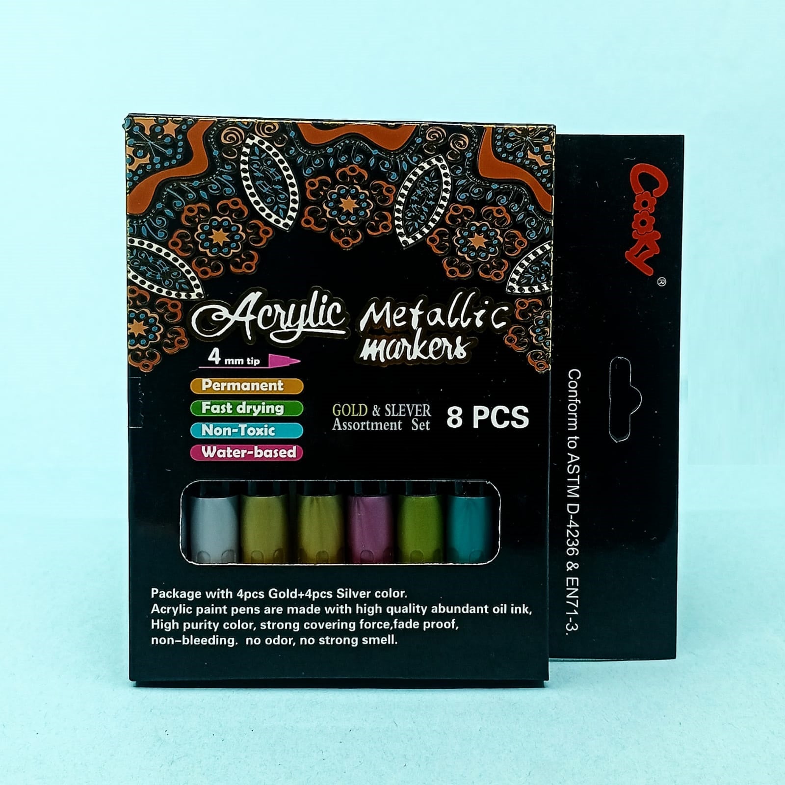 Acrylic Metallic Marker Set Of 8